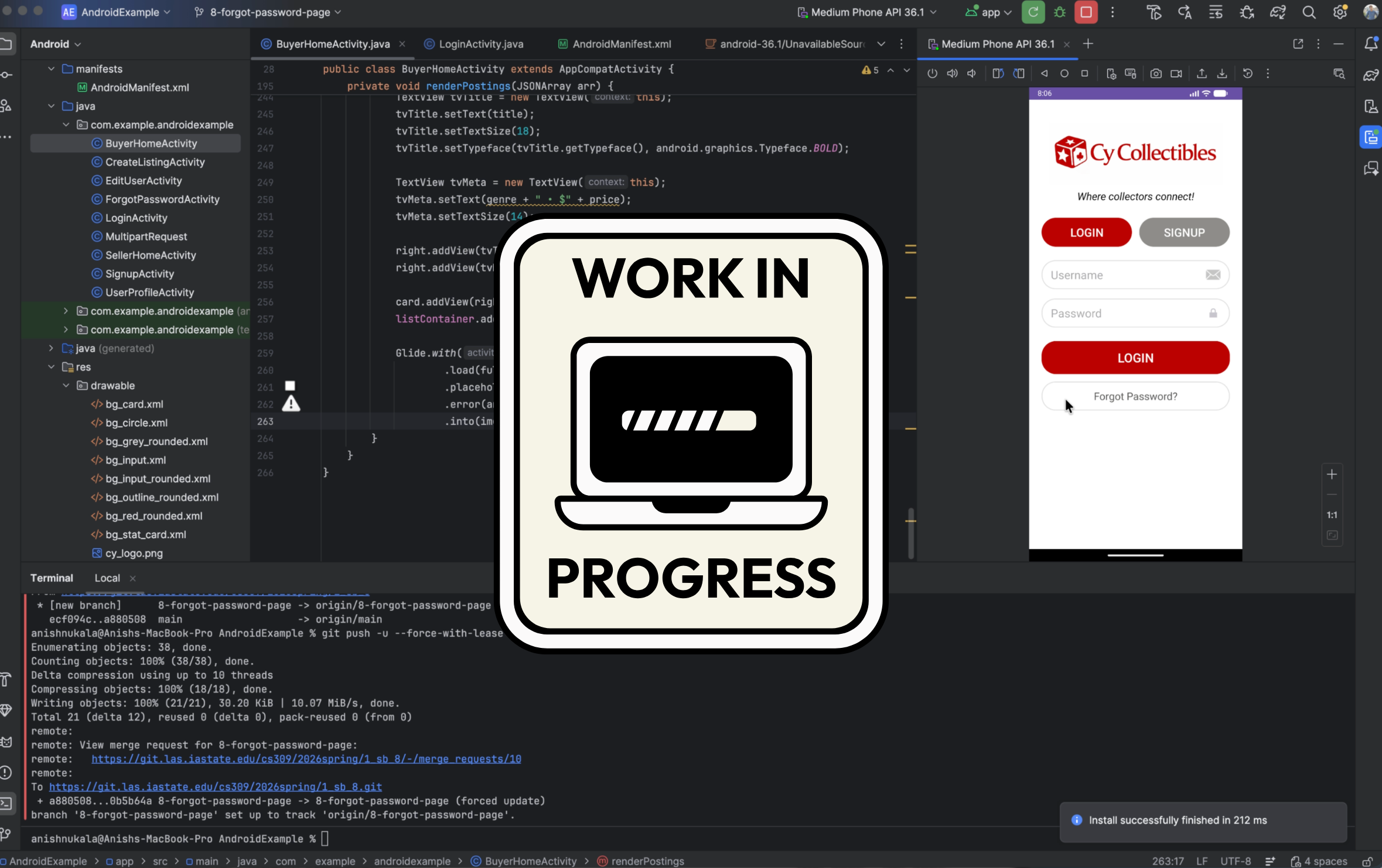 Cy Collectibles project screenshot